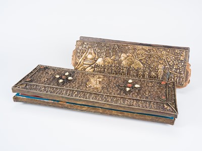 Lot 1481 - A PAIR OF BUDDHIST MANUSCRIPTS WITH COVERS