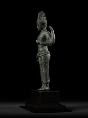 Lot 204 - A RARE BRONZE FIGURE OF MAITREYA, SRIVIJAYA, 7TH CENTURY