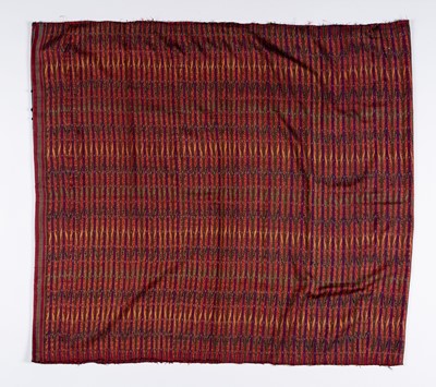 Lot 990 - A KHMER TRIBAL SILK IKAT TEXTILE, 1900s