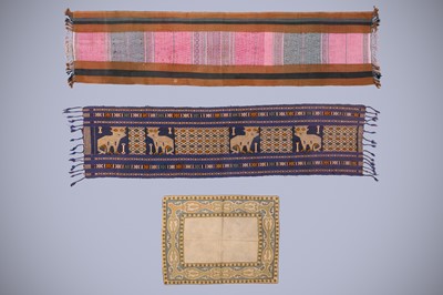 A GROUP OF THREE TRIBAL TEXTILES