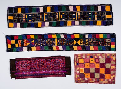 A GROUP OF FOUR TRIBAL TEXTILES