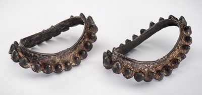 A PAIR OF BASTAR BRONZE ANKLETS