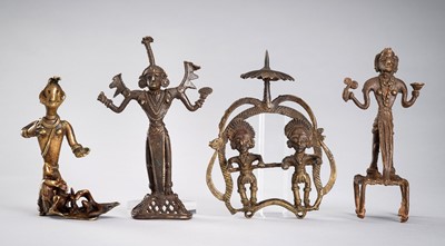 A GROUP OF FOUR BASTAR BRONZE FIGURES