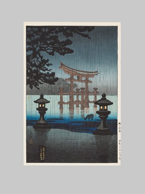 Lot 672 - TSUCHIYA KOITSU: MIYAJIMA IN THE RAIN