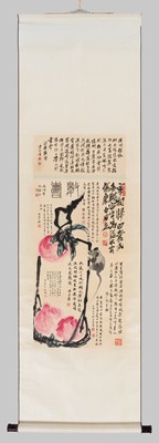 Lot 391 - ‘RAT AND PEACHES’, BY QI BAISHI (1863-1957) OR FOLLOWER