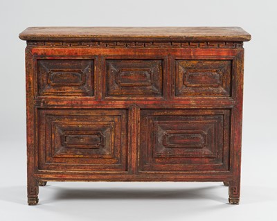 Lot 725 - A CARVED WOOD CABINET, QING DYNASTY