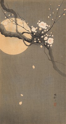 Lot 350 - OHARA KOSON: PLUM BLOSSOMS AT NIGHT