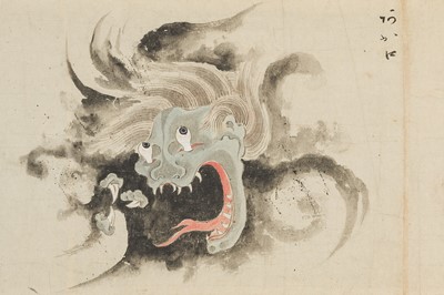 Lot 327 - AN IMPORTANT ‘BAKEMONO NO E’ EMAKI SCROLL FEATURING A TOTAL OF 55 BAKEMONO