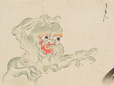 Lot 327 - AN IMPORTANT ‘BAKEMONO NO E’ EMAKI SCROLL FEATURING A TOTAL OF 55 BAKEMONO