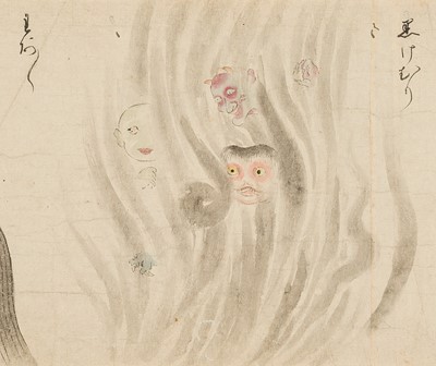 Lot 327 - AN IMPORTANT ‘BAKEMONO NO E’ EMAKI SCROLL FEATURING A TOTAL OF 55 BAKEMONO