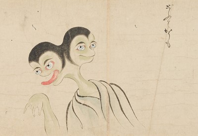 Lot 327 - AN IMPORTANT ‘BAKEMONO NO E’ EMAKI SCROLL FEATURING A TOTAL OF 55 BAKEMONO