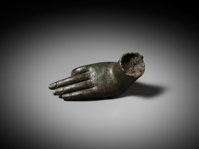 Lot 314 - A LIFE-SIZE BRONZE HAND, MING DYNASTY