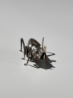 YASUNOSUKE: A BRONZE JIZAI OKIMONO OF A GRASSHOPPER