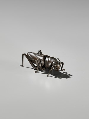 YASUNOSUKE: A BRONZE JIZAI OKIMONO OF A GRASSHOPPER