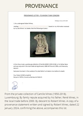 Lot 337 - A GRAY SCHIST STELE OF THE BODHISATTVA MAITREYA WITH A DEVOTEE, ANCIENT REGION OF GANDHARA, 3RD-4TH CENTURY