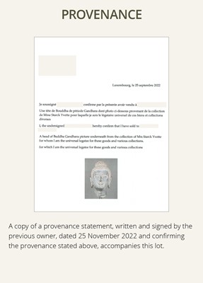 Lot 222 - A GRAY SCHIST HEAD OF BUDDHA, ANCIENT REGION OF GANDHARA, 2ND-3RD CENTURY