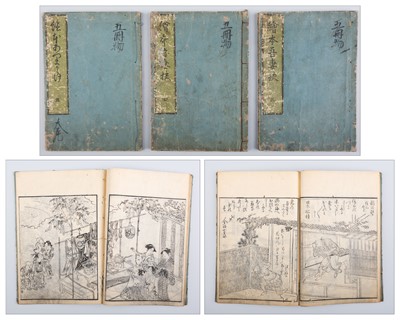 Lot 936 - KITAGAWA UTAMARO: A GROUP OF THREE WOODBLOCK PRINT ALBUMS