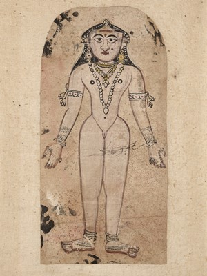 A PAINTING OF A GODDESS FROM A TANTRIC MANUSCRIPT, NORTHWESTERN INDIA, 18TH CENTURY