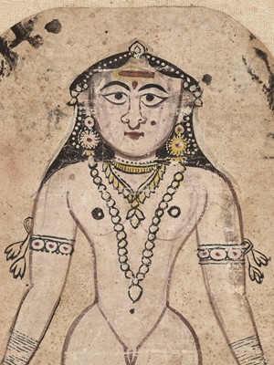 A PAINTING OF A GODDESS FROM A TANTRIC MANUSCRIPT, NORTHWESTERN INDIA, 18TH CENTURY