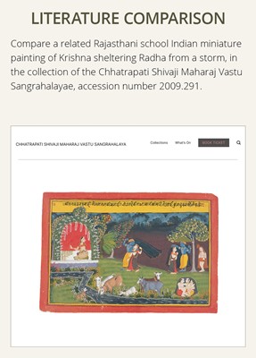 Lot 644 - KRISHNA QUELLING THE SERPENT KING KALIYA, AN ILLUSTRATION FROM A BHAGAVATA PURANA SERIES, MEWAR, 18TH CENTURY