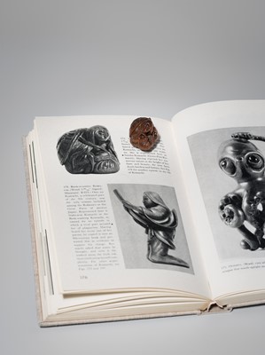 Lot 116 - MASAHIRO: A WOOD NETSUKE OF SOTOBA KOMACHI