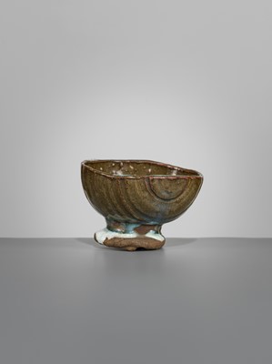 Lot 83 - A BROWN, TURQUOISE, AND CREAM-GLAZED CHAWAN (TEA BOWL)