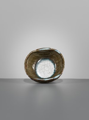 Lot 83 - A BROWN, TURQUOISE, AND CREAM-GLAZED CHAWAN (TEA BOWL)