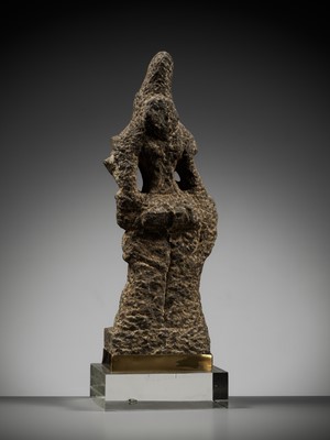 Lot 238 - A GRANITE FIGURE OF PARVATI, CHOLA PERIOD