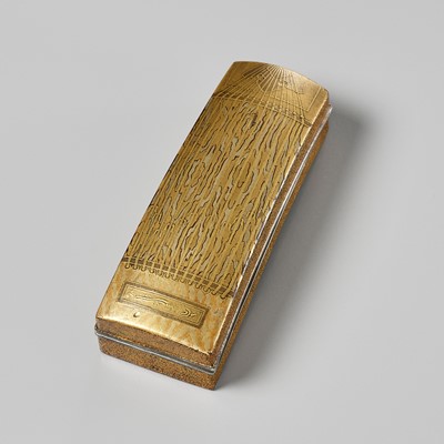 A SMALL LACQUER KOGO (INCENSE BOX) IN THE FORM OF A KOTO