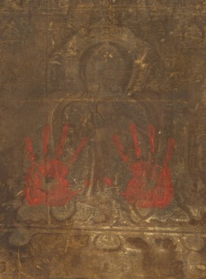 A RARE AND IMPORTANT THANGKA OF SAKYA PANDITA, TIBET, 14TH-15TH CENTURY