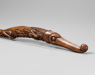 Lot 62 - A FINE WOOD BOKUTO (DOCTOR’S SWORD) OF A WATER DRAGON