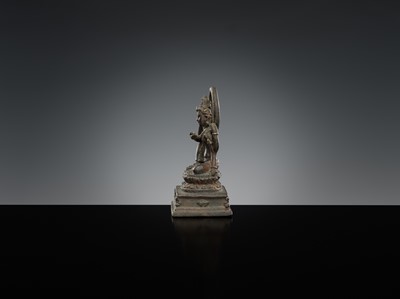 Lot 605 - A BRONZE FIGURE OF AVALOKITESHVARA, JAVA, 9TH-10TH CENTURY
