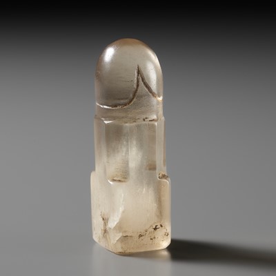 Lot 196 - A MINIATURE CRYSTAL LINGAM, PRE-ANGKOR PERIOD