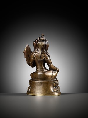 Lot 295 - A BRASS FIGURE OF ARYATARA, NEPAL , 18TH CENTURY