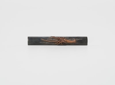 Lot 257 - NOMURA MASAHIDE: A FINE SHIBUICHI KOZUKA WITH ISE-EBI (SPINY LOBSTER)