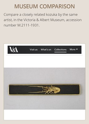 Lot 257 - NOMURA MASAHIDE: A FINE SHIBUICHI KOZUKA WITH ISE-EBI (SPINY LOBSTER)