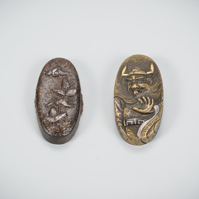 Lot 1952 - A GROUP OF TWO KASHIRA AND TWO FUCHI, 19TH CENTURY