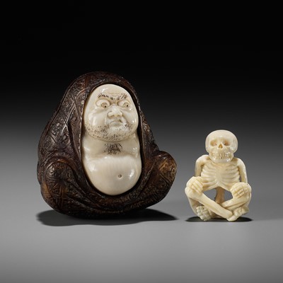 Lot 234 - ALEXANDER DERKACHENKO: DARUMA DOLL WITH SKELETON