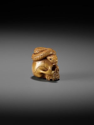 Lot 477 - ALEXANDER DERKACHENKO: SKULL AND SNAKE, MEMENTO MORI