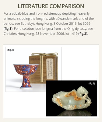 Lot 328 - A GILT BRONZE ‘LONGMA’ HILT, XUANDE PERIOD