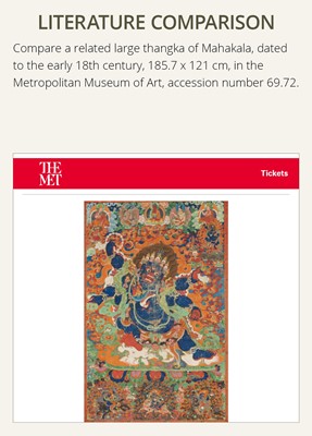 Lot 307 - A VERY LARGE THANGKA OF A WRATHFUL PROTECTOR AND MAHASIDDHAS, TIBET, 18TH-19TH CENTURY
