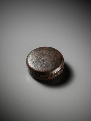 Lot 327 - A COPPER ALLOY ‘MANDARIN DUCKS’ BOX AND COVER, TANG DYNASTY