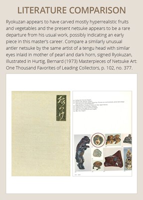 Lot 217 - ANDO RYOKUZAN: A SUPERB IVORY NETSUKE OF A FLOUNDER AND ROCKFISH