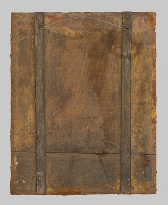 Lot 648 - A TANJORE PAINTING OF SHIVA NATARAJA IN A TEMPLE ALCOVE, INDIA, LATE 19TH CENTURY