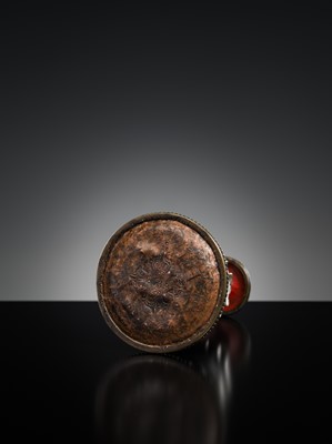 Lot 280 - A BRONZE STUPA, KADAMPA STYLE, TIBET, 13TH CENTURY