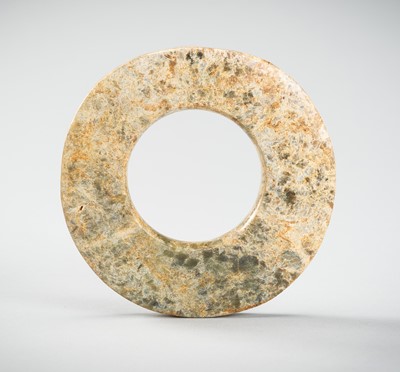 Lot 1718 - A JADE DISC, LIANGZHU CULTURE OR LATER