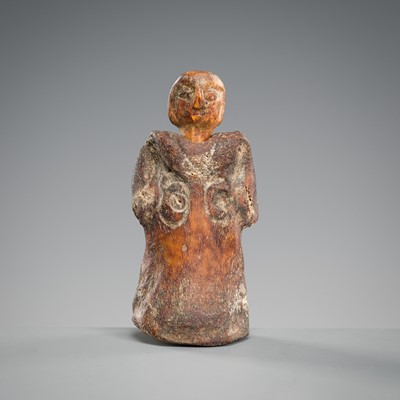 Lot 623 - A RARE BACTRIAN BONE FIGURE OF A FEMALE DEITY