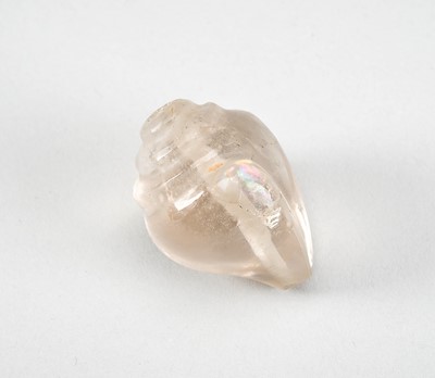 Lot 1103 - A SMALL PYU ROCK CRYSTAL ‘CONCH’ TALISMAN, 200-1000 CE