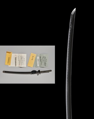 Lot 183 - A KATANA IN KOSHIRAE, THE BLADE ATTRIBUTED TO KANETSUNE, WITH TWO NBTHK CERTIFICATES