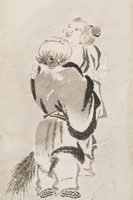 A KANO SCHOOL PAINTING OF KANZAN AND JITTOKU